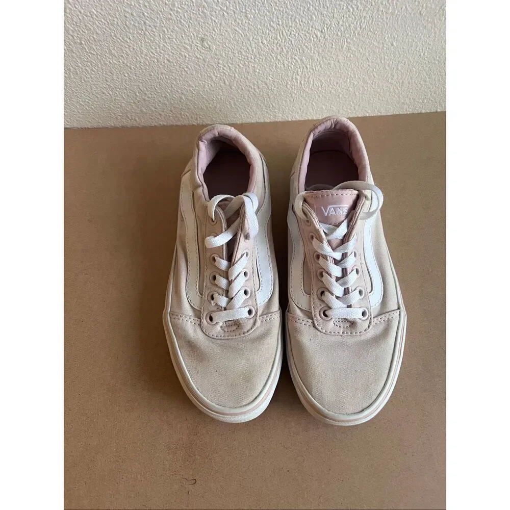 Vans Shoes Womens 6.5 Old Skool Skateboard Sneakers Pink Canvas Lace Up